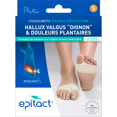 Coussinets double protection Hallux Valgus & douleurs plantaires Epitact