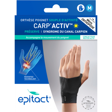 Carp'Activ Orthèse poignet souple d'activité main gauche taille M Epitact - 1 orthèse