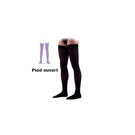 Essentiel coton bas de contention (instinct coton) Sigvaris - Classe 2 - pied ouvert