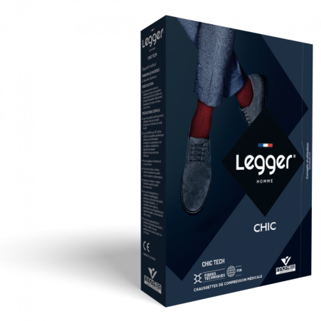 Bas de contention Legger Chic TECH (Legger surfine) autofix homme - classe II