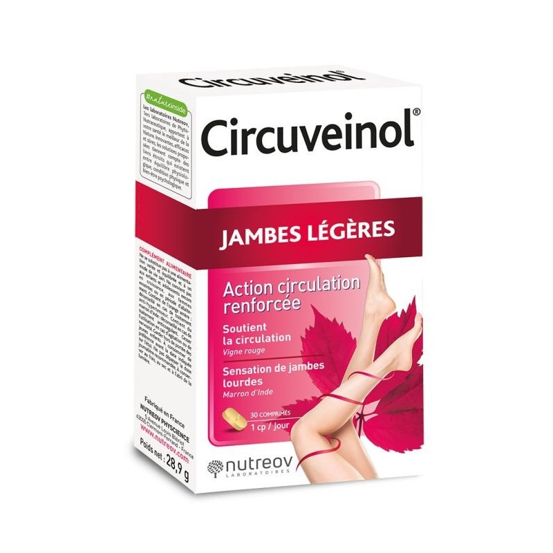 Circuveinol jambes légères Nutreov - boîte de 30 comprimés