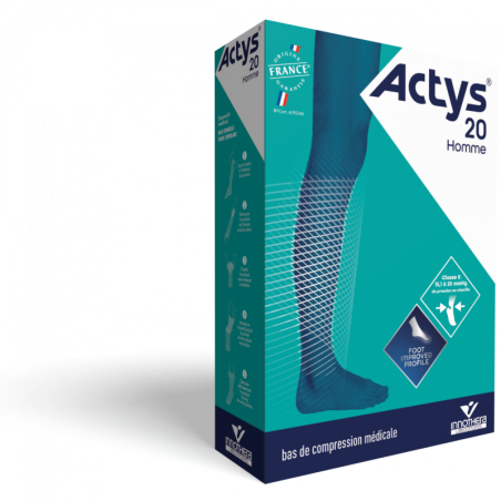 Bas de contention Actys 20 autofix homme - classe II